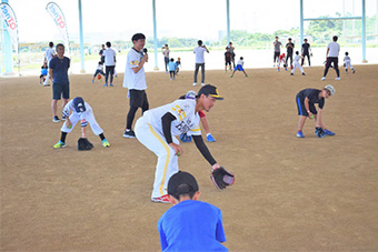 野球教室の様子