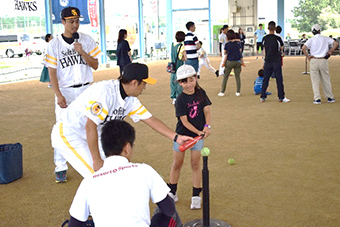 野球教室の様子