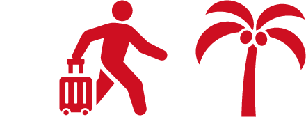 旅行へ行く人のアイコン