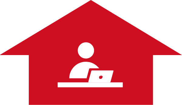 家で作業中のアイコン